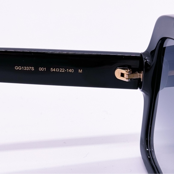 NEW GUCCI SUNGLASSES GG1337S 001 WOMEN SQUARE BLACK EYEWEAR GUCCI - Picture 9 of 12